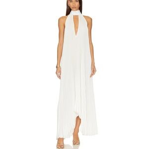REVOLVE White Halter Backless Dress